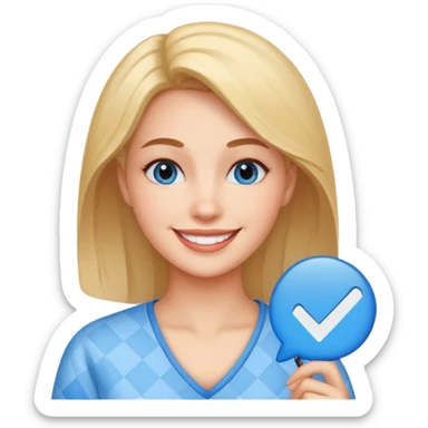 Mavi tik tiktok kadını sil sticker