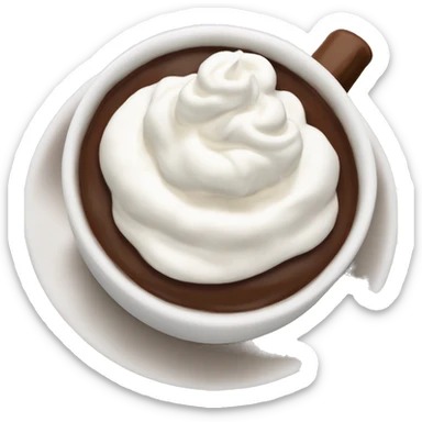 Chocolat chaud avec de la chantilly  sticker
