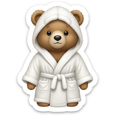 jellycat bartholomew bear with bath robe sticker