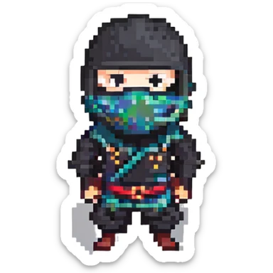 masked ninja sticker