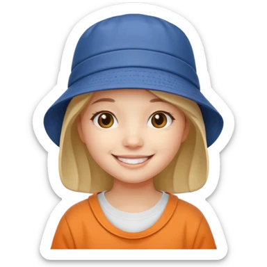 bucket hat girl sticker