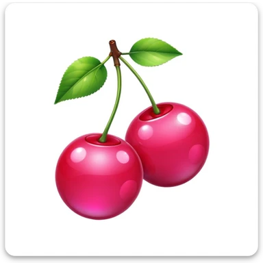 Cherries, but the cherries are pink discoballs instead sticker