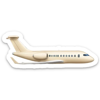 Beige airplane  sticker