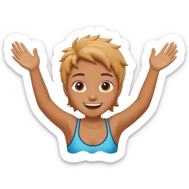 😝 with hands gliding through  sticker