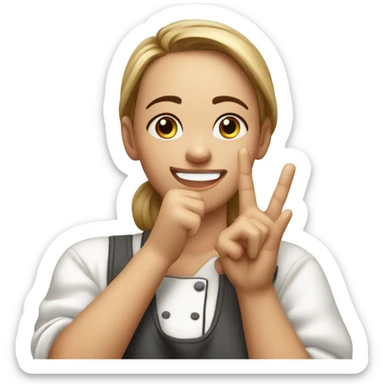 Girl Chefs kiss sticker