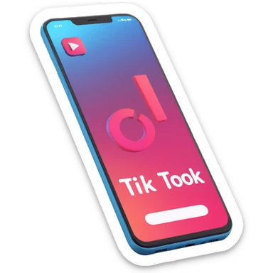 a smartphone with a tiktok video sticker