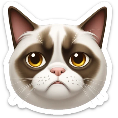 The famous grumpy cat sticker