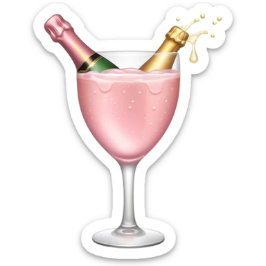 I want a emoji of champagne 🥂 but in baby pink colour  sticker