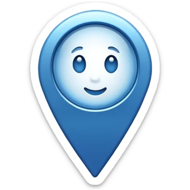 blue location pin sticker