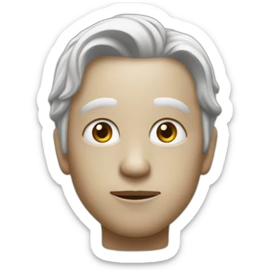 un visage faisant oui de la tète  sticker