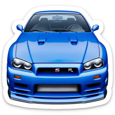 car Nissan Skyline GT-R R34 1999 like in the movie Fast and Furious  sticker
