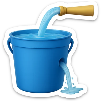 Remove the cherry and the mouth from the bucket while keeping the style consistent with the original image. Maintain the transparent background. sticker