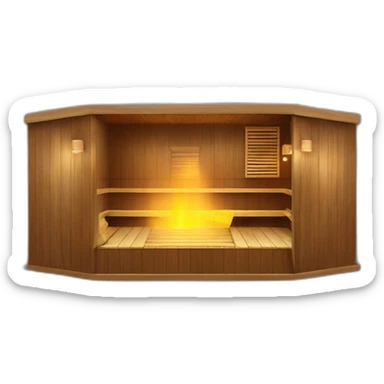 Home made sauna modern building sticker