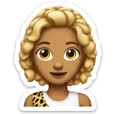 Cheetah girl sticker