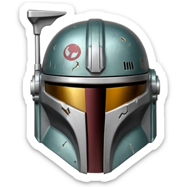 Mandalorian helmet sticker