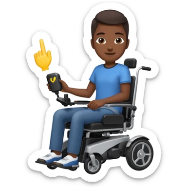 Electric wheelchair + voice generator sticker
