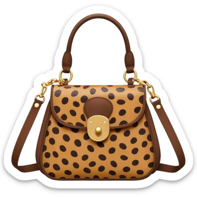 brown cheetah printed 2000s bag sticker