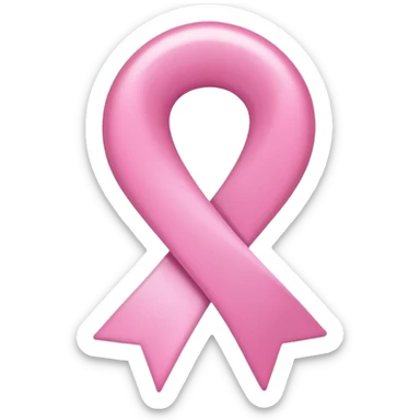 Pink cancer ribbon  sticker