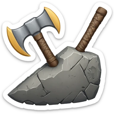 stone axe sticker