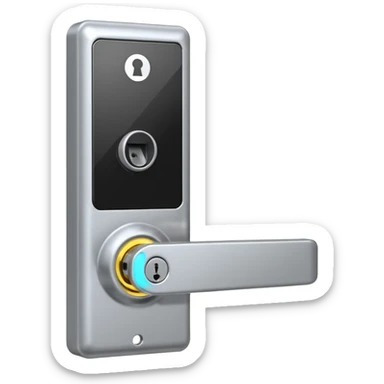 Electronic Door Lock System with card insert only screen no key hole sticker