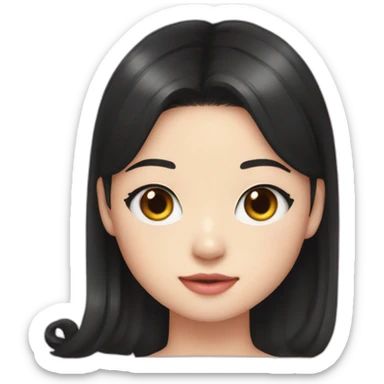 Jennie from blackpink black hair sticker