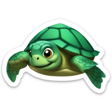 Turtle while swimming sticker
