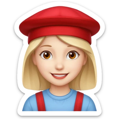 red hat girl sticker