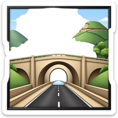 building bridge tunnel hill sticker