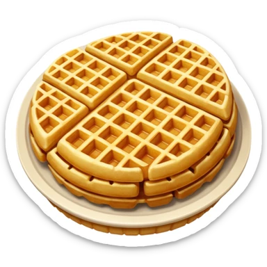 Waffle potato fries sticker