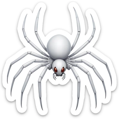 completely white spider, all white spider with eight legs sticker
