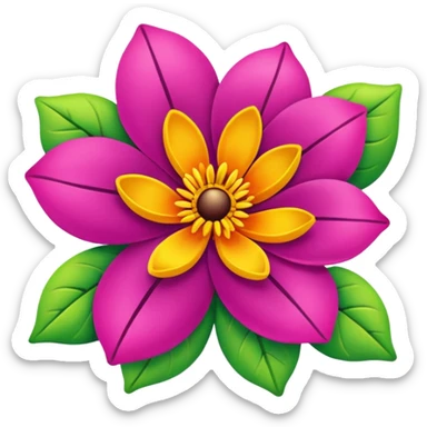 Tangled flower emoji sticker