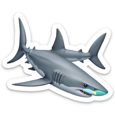 shark with nike shoes sticker