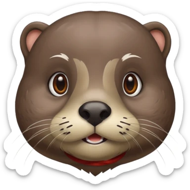 Otter with grey beard sticker