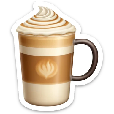 creamy color coffe Latte  sticker