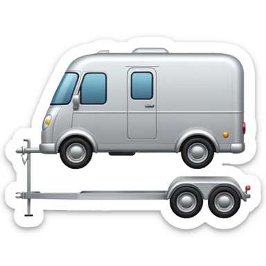 car with towbar pulling a  trailer  sticker