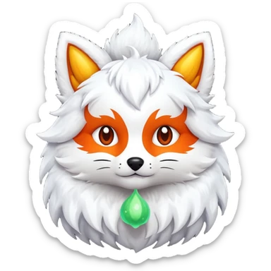 Blox fruits kitsune fruit, white fur sticker
