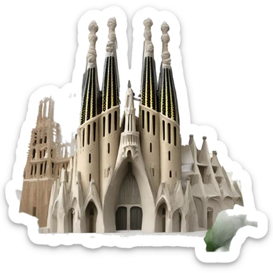 sagrada familia church sticker