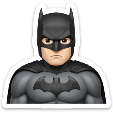 caucasian batman standing sticker