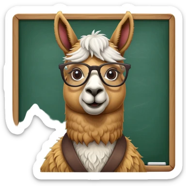 Llama teacher sticker