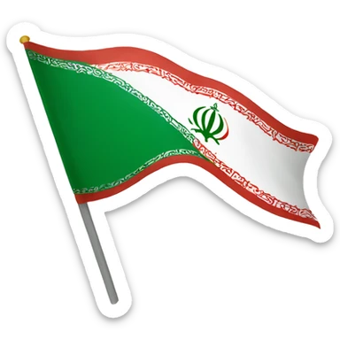 Irans old flag sticker