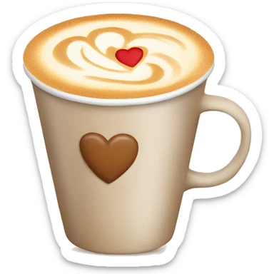 latte with heart sticker