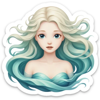 Ethereal ocean vibes siren sticker