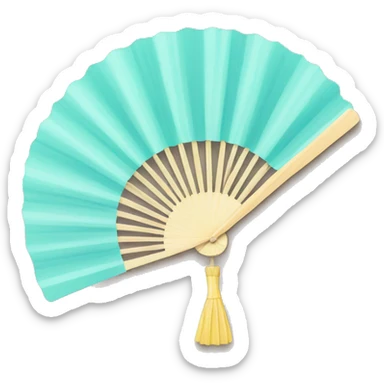 hand fan sticker