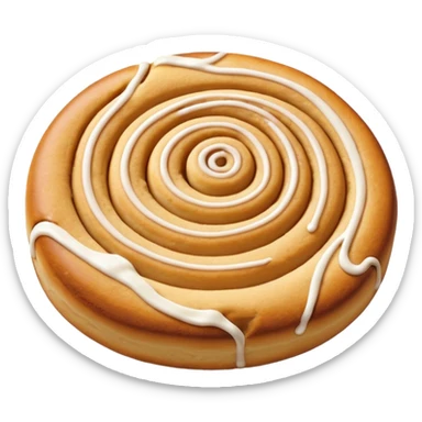 a cinnamon roll single layer cookie with only 2 switls sticker