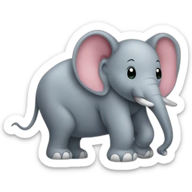 Elefant on a mouse sticker