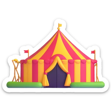 water balloon game at a fair sticker