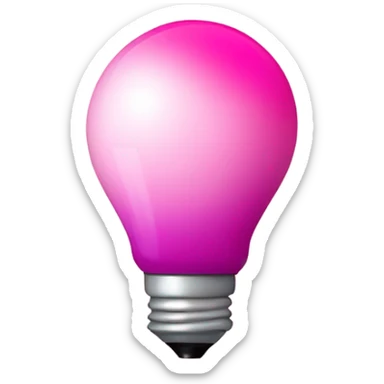 Pink ombre light bulb  sticker