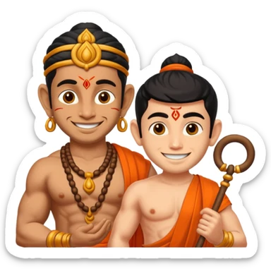 Shriram with hanuman  sticker