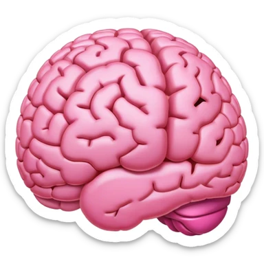 gehirn rosa sticker