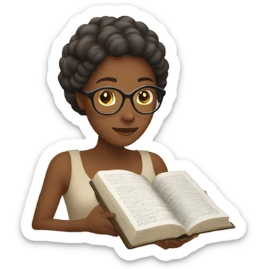 Woman reading the Bible sticker
